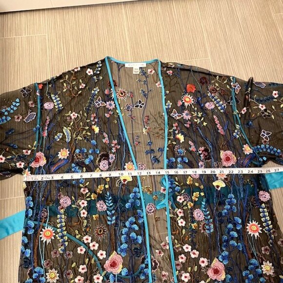 NWT Anthropologie Rya Collection Floral Embroidered Robe Oasis Swim Coverup XS/S - Picture 15 of 16